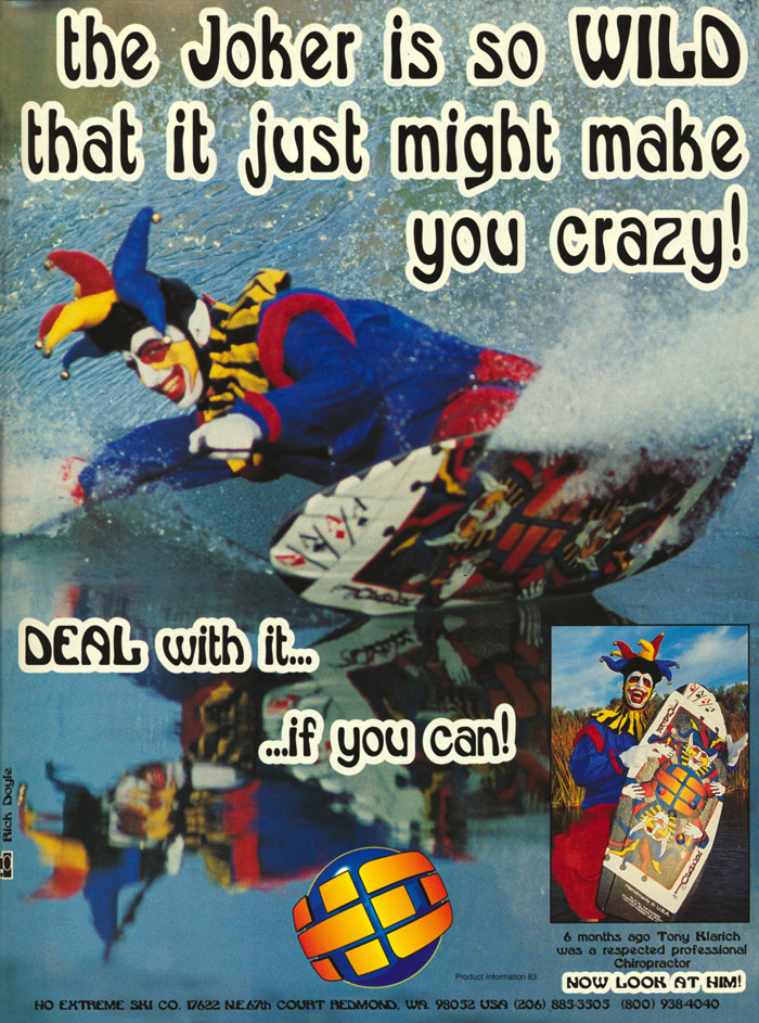 Klarich water ski kneeboarding HO Joker Ad